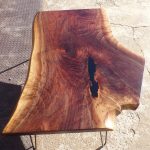 Black Walnut Crotch Coffee Table with Hairpin legs