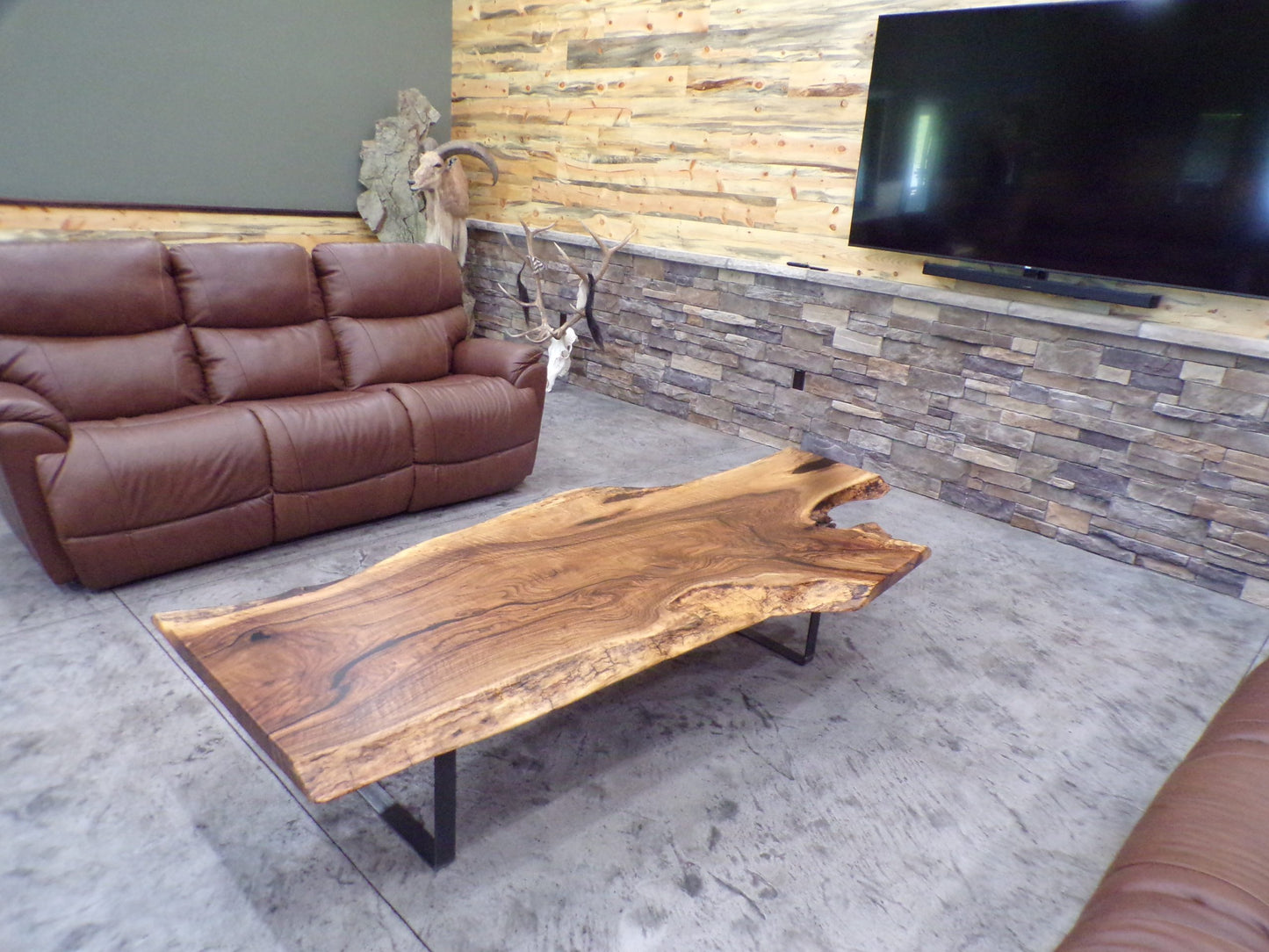Coffee Table Made with English Walnut Slab