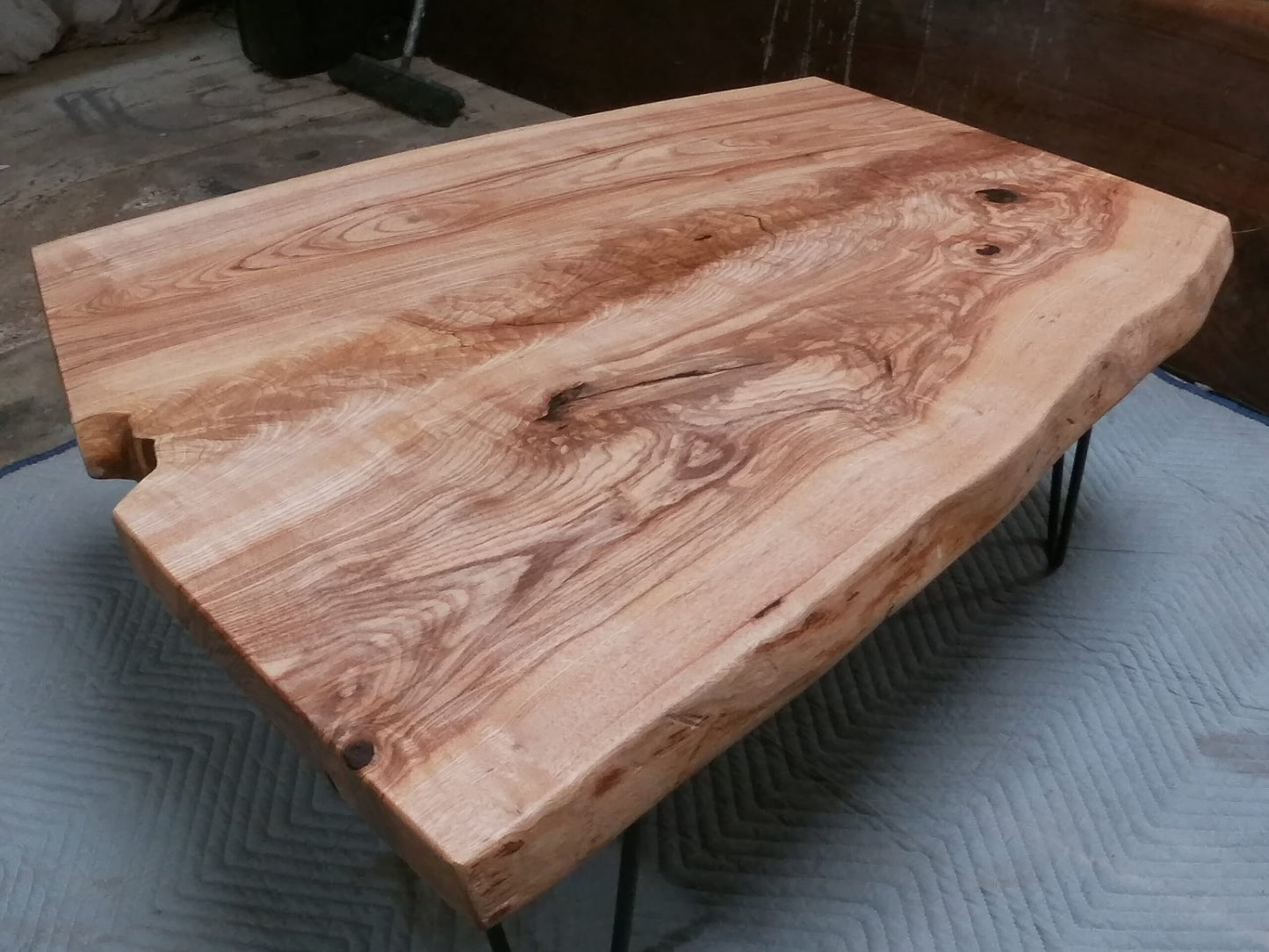Ash Coffee Table With Hairpin Legs