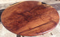 Round Black Walnut and Black Epoxy Table