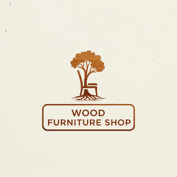 Wood Furniture Shop Logo